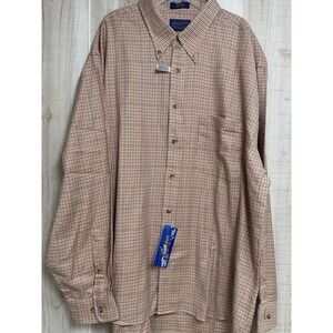 Pendleton Mens XXL NWT HoundstoothWindowpane Plaid ButtonDown Shirt Cotton